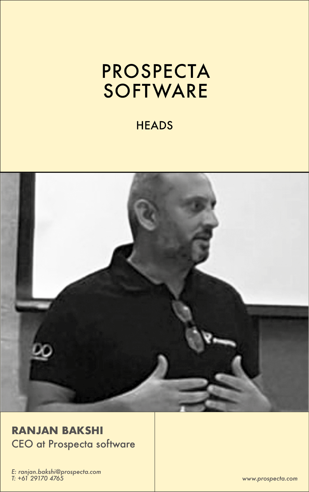 Prospect Software Stocktaking PROSPECTA SOFTWARE – The Group of Analysts