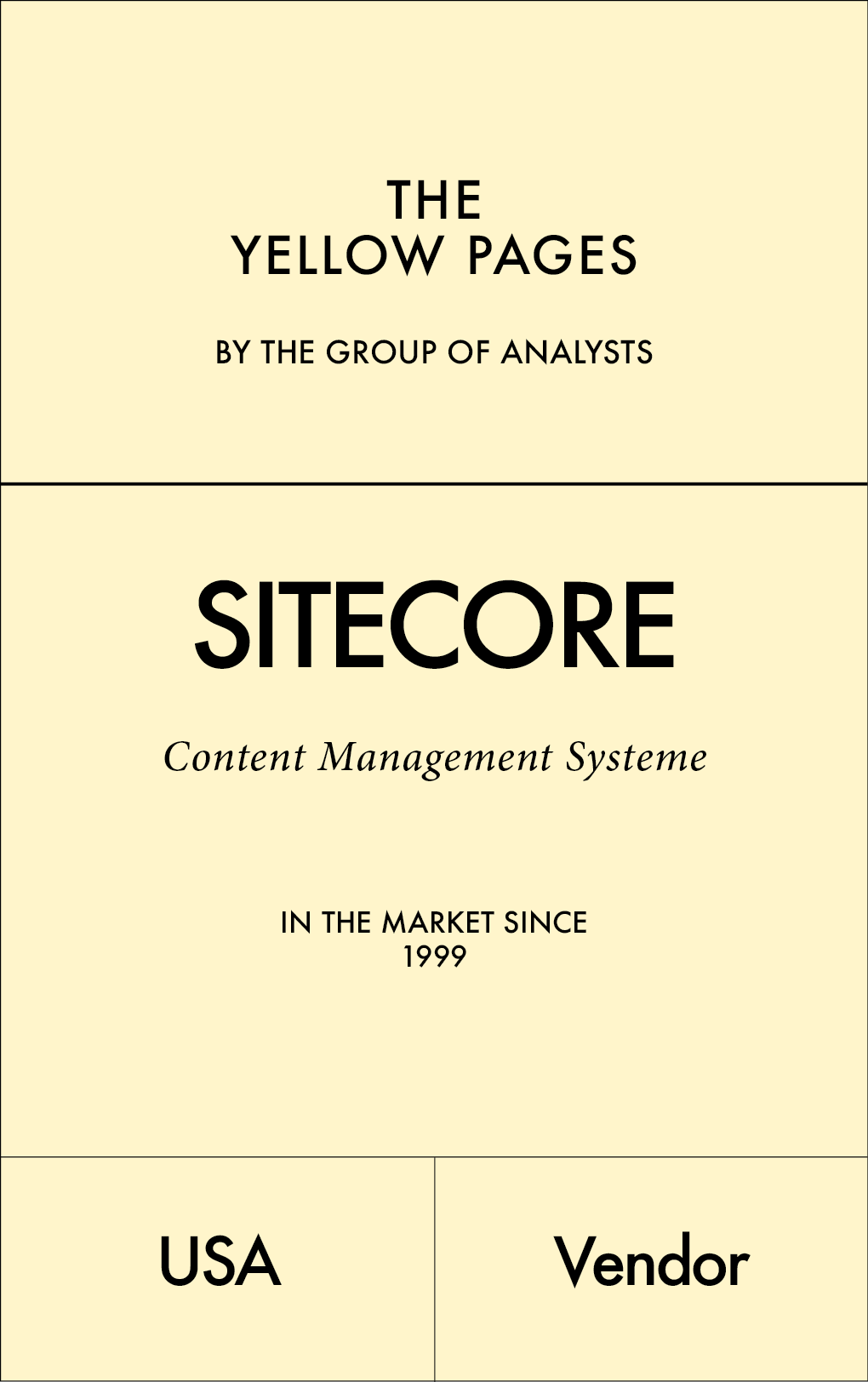 The Yellow Pages – CMS – The Group of Analysts